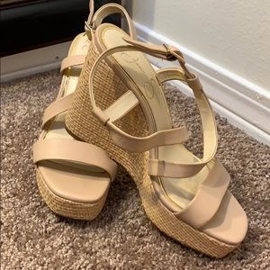 Jessica Simpson Nude Wedges